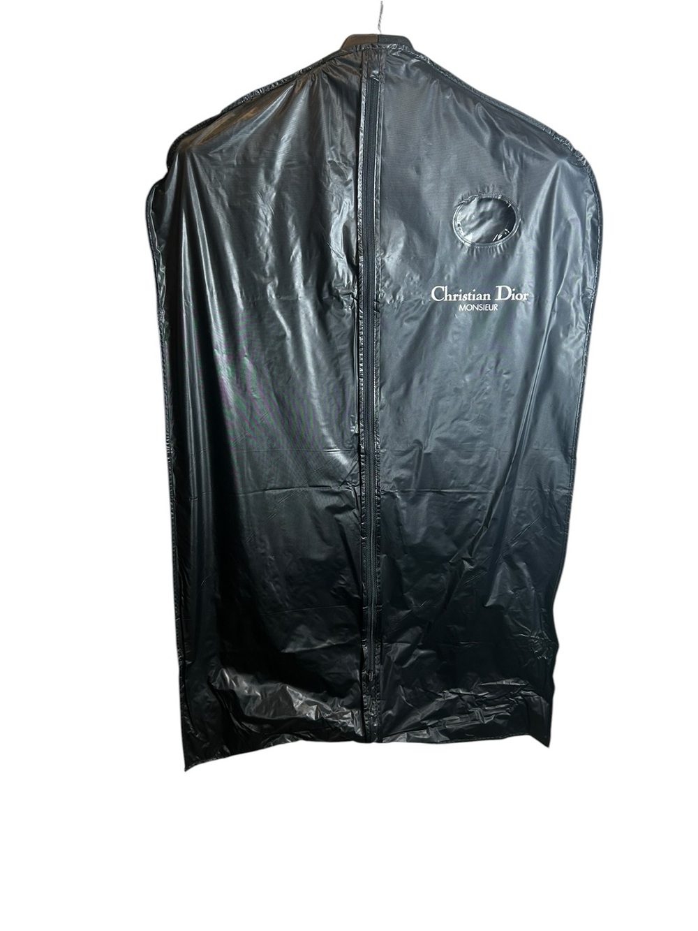 Vintage Christian Dior Monsieur Garment Bag Black Travel Protector Suit Cover